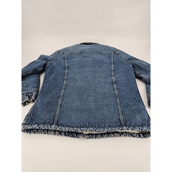 Vtg Levi's Men's Size 42L Denim Trucker Jacket San Francisco Red Label Sherpa - Picture 12 of 14